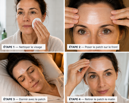 Le patch qui lisse les rides du front ✨ — sans aiguille, sans douleur, dès la première nuit 🌙.